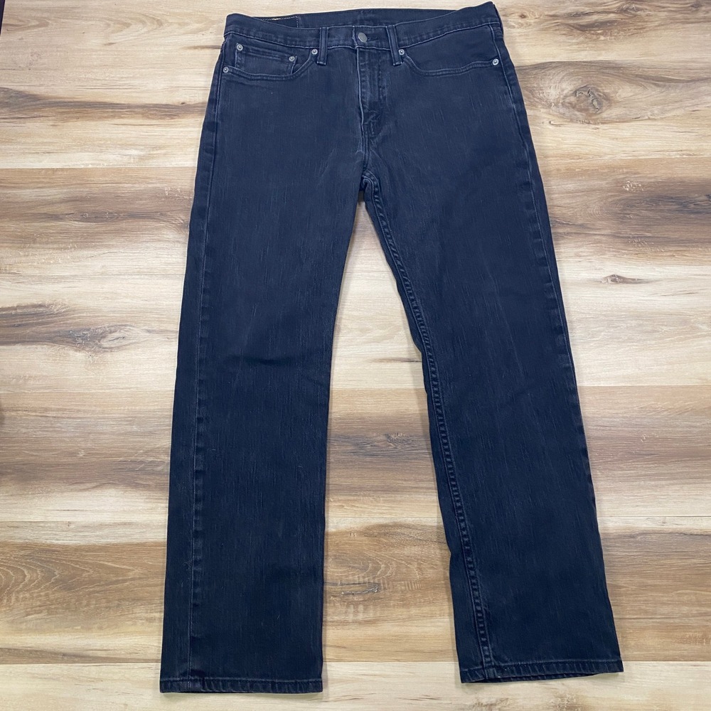 Levi's 514 Jeans 34x30 Mens Straight Leg Stretch Denim Black